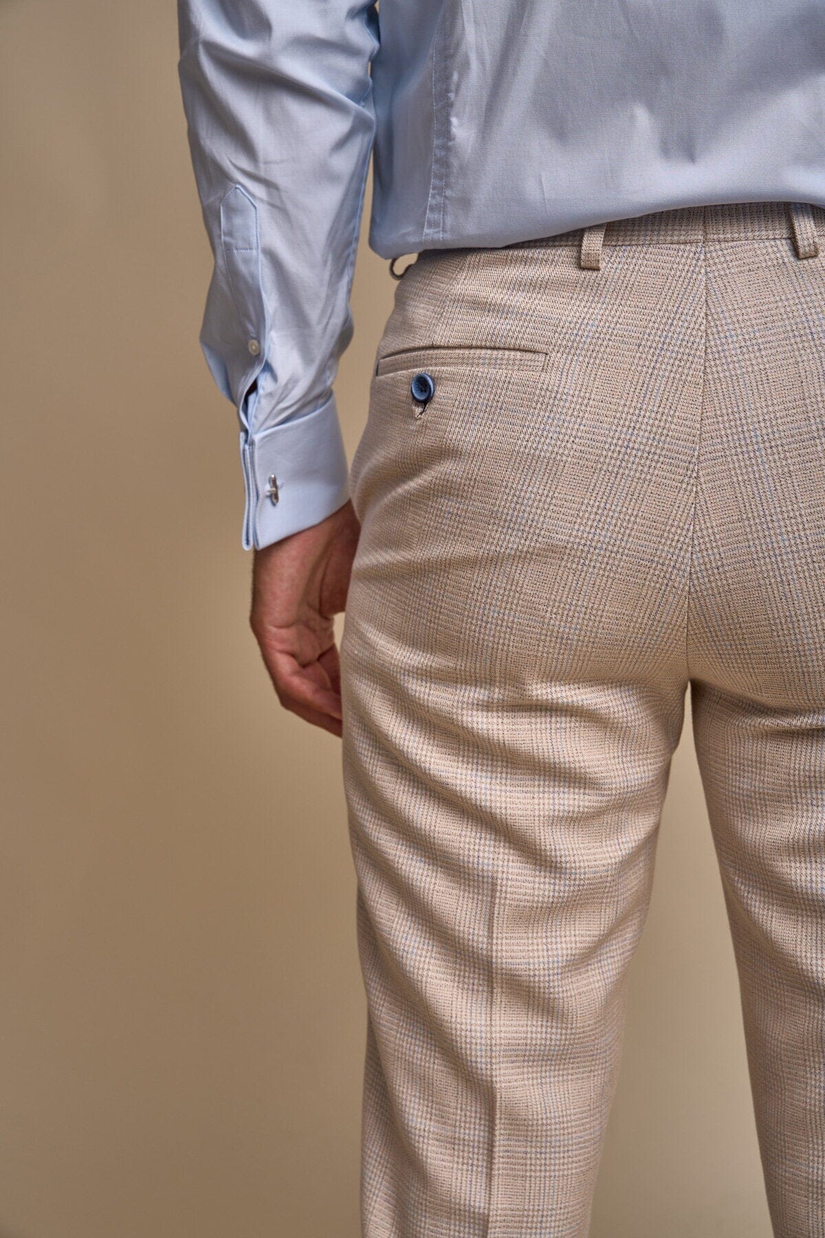 Caridi Beige Tweed Trousers - Trousers - 