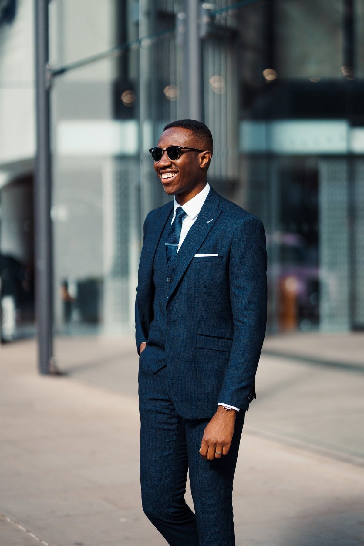 Caridi Navy 3 Piece Suit - Suits - 