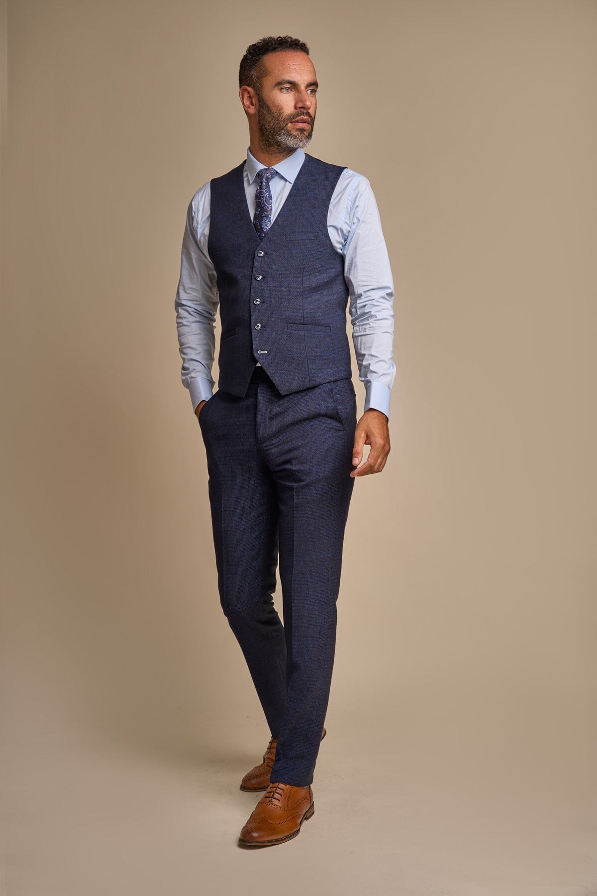 Caridi Navy Trousers - Trousers - 