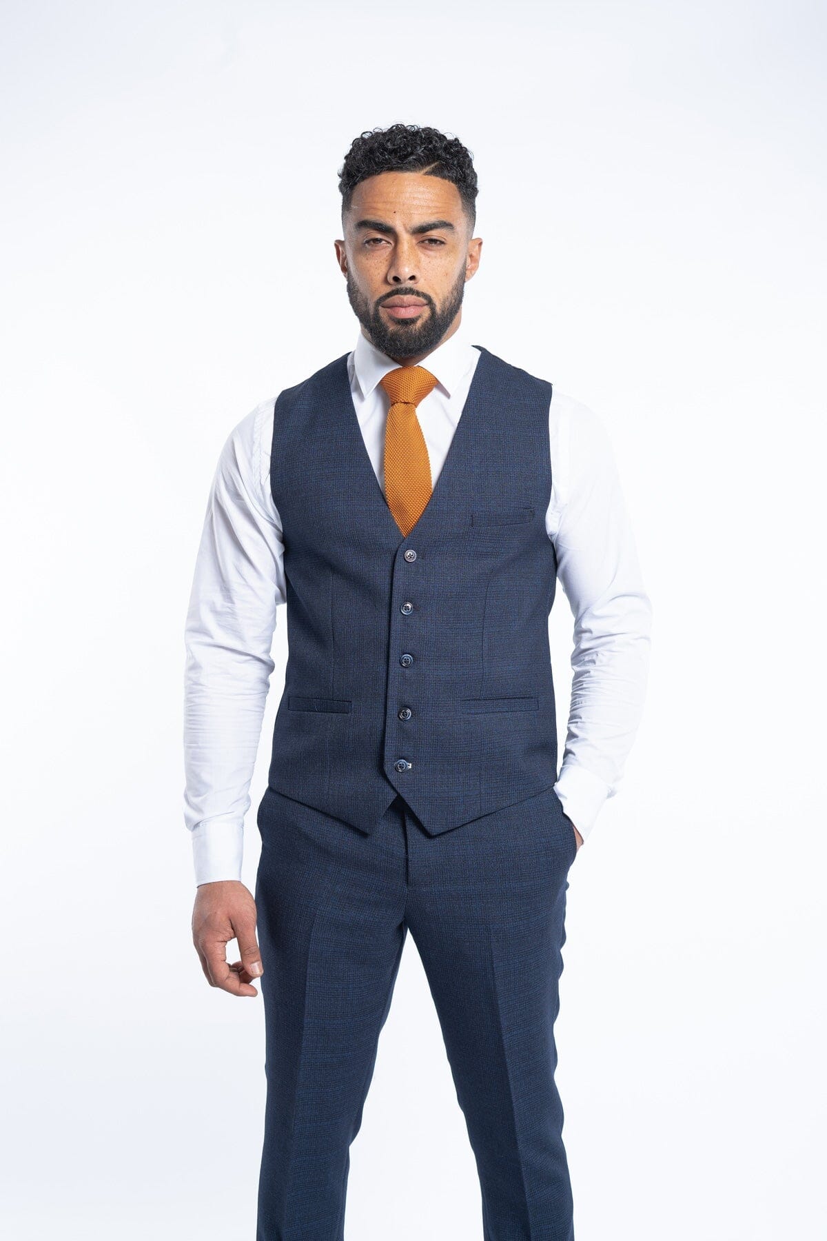 Caridi Navy Waistcoat - Waistcoats - 