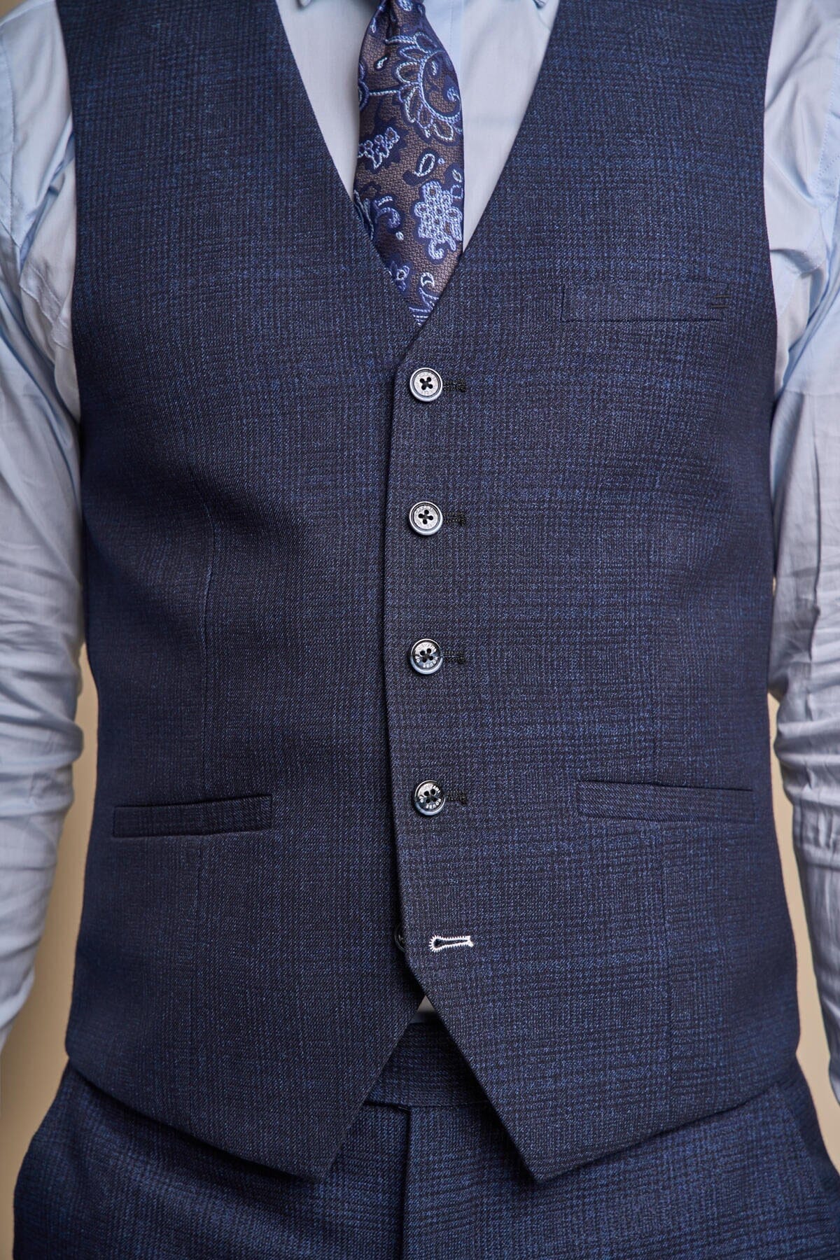 Caridi Navy Waistcoat - Waistcoats - 