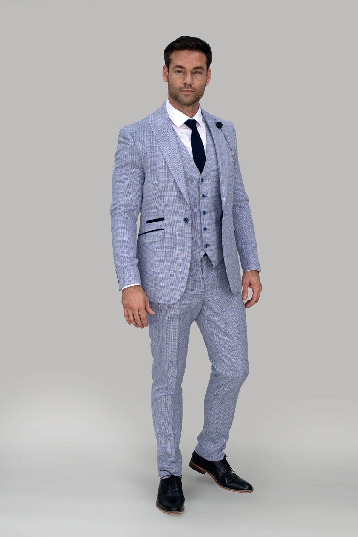 Caridi Sky Blue 3 Piece Suit - Suits - 