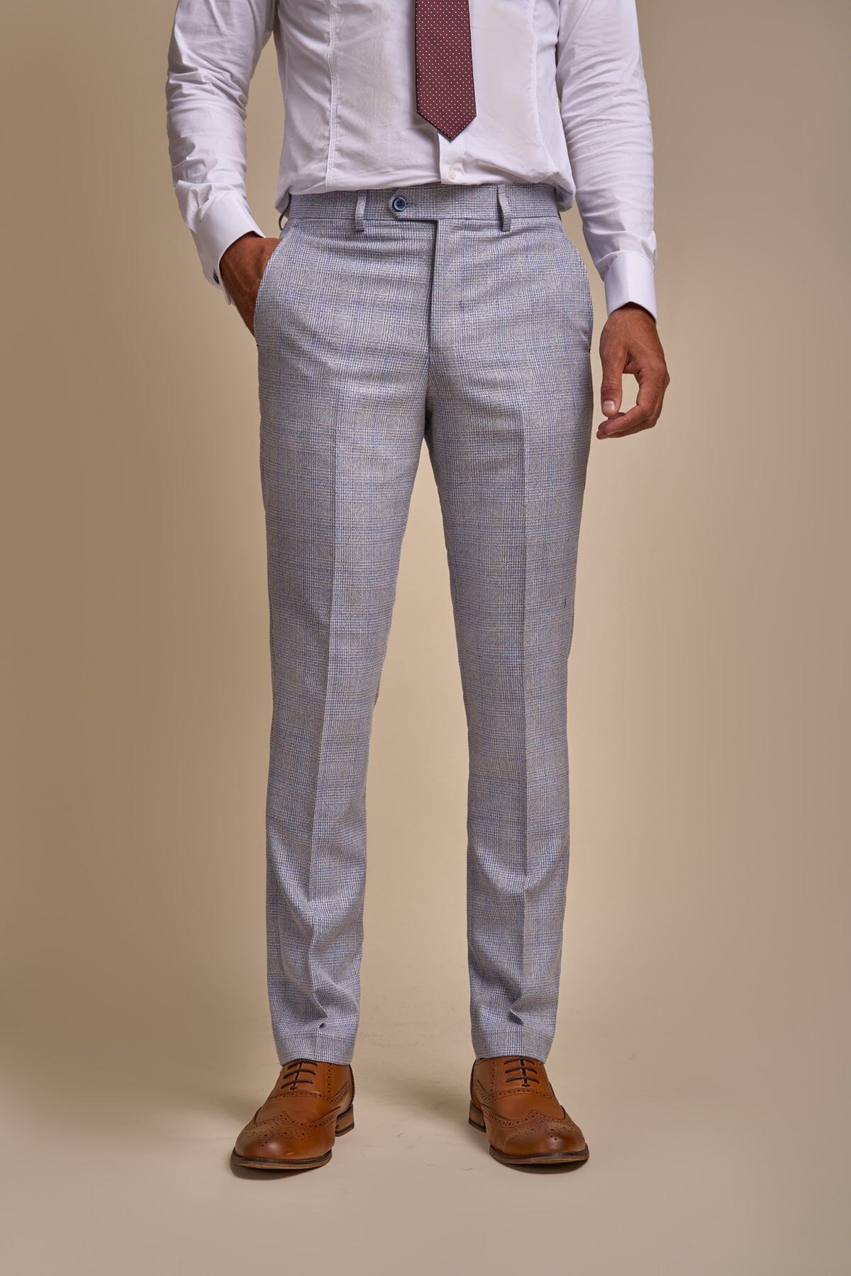 Caridi Sky Blue 3 Piece Wedding Suit - Suits - 