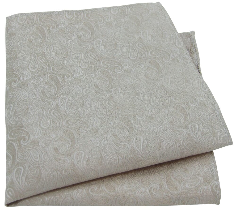 Champagne Paisley Wedding Tie Set - Ties - 