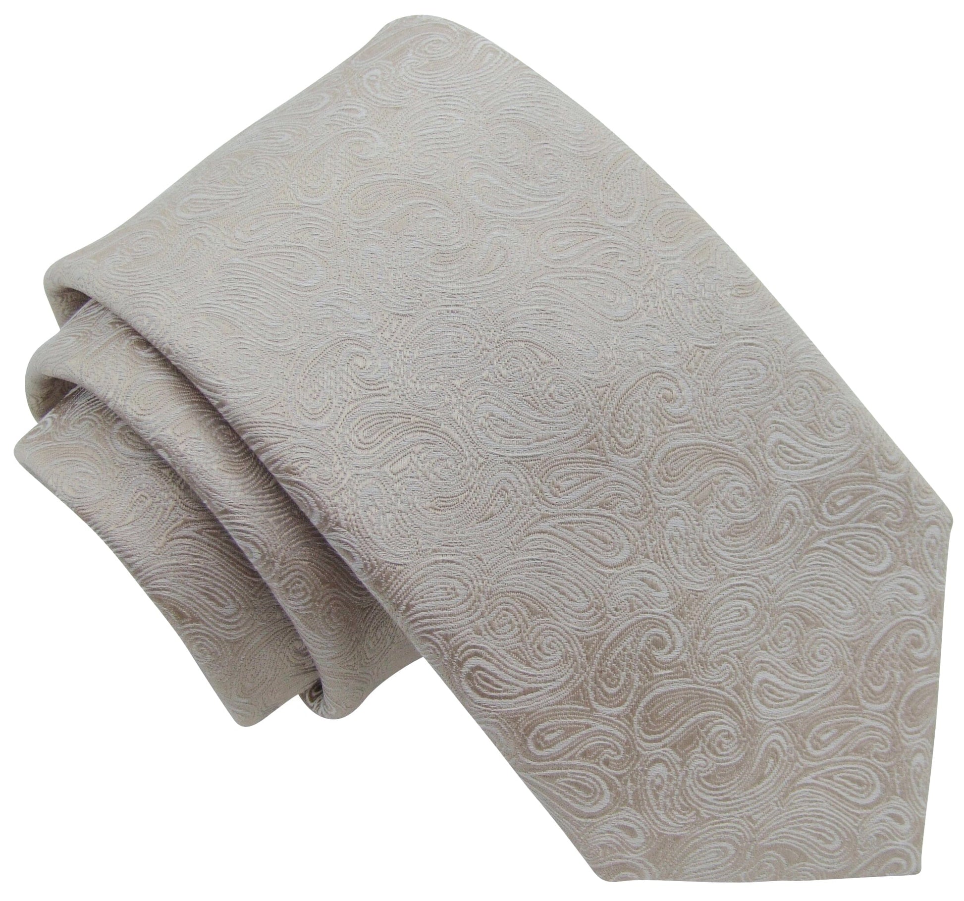 Champagne Paisley Wedding Tie Set - Ties - 