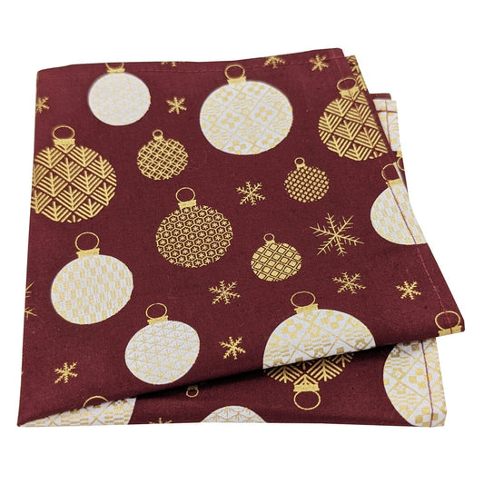 Christmas Baubles Pocket Square - Handkerchiefs - 