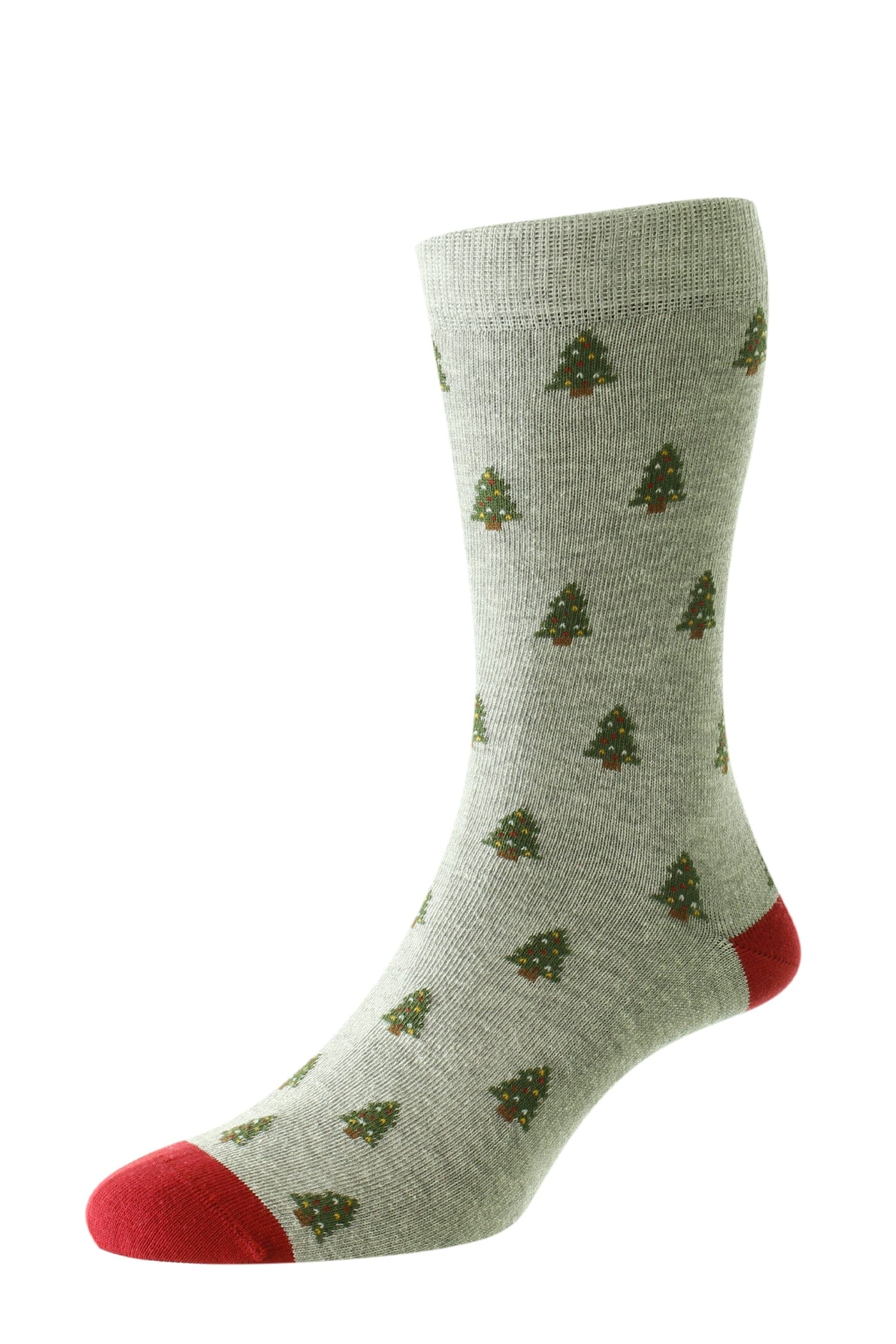 Christmas Tree Socks - Socks - Grey - THREADPEPPER
