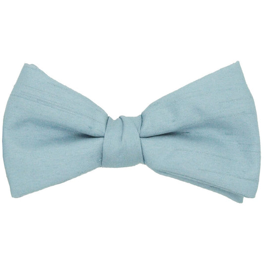 Clearance - Antique Blue Shantung Pre-Tied Bow Tie - Bow Ties - 