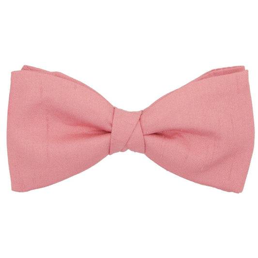 Clearance - Light Coral Shantung Pre-Tied Bow Tie - Bow Ties - 