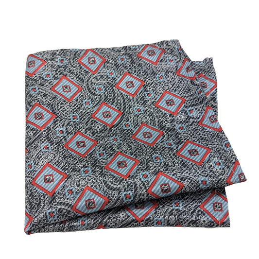 Clearance - Paisley Tile Pocket Square - Pocket Square - 