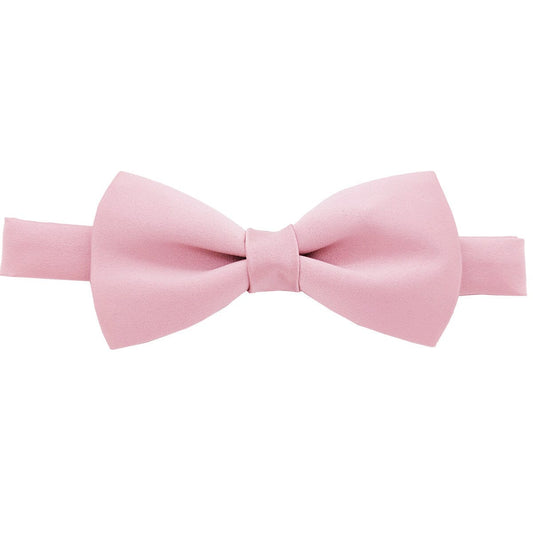 Clearance - Suede Pink Pre-Tied Bow Tie - Bow Ties - 
