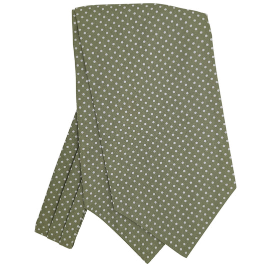 Sage Spot Cotton Cravat