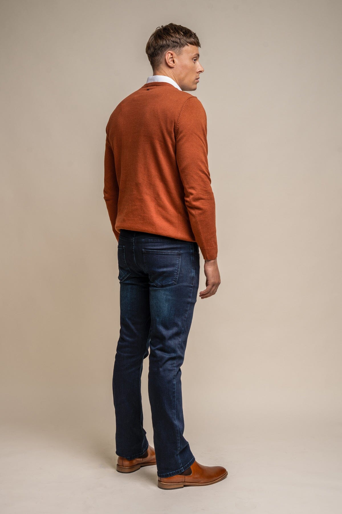 Dempsey Navy Denim Jeans - Jeans - - THREADPEPPER