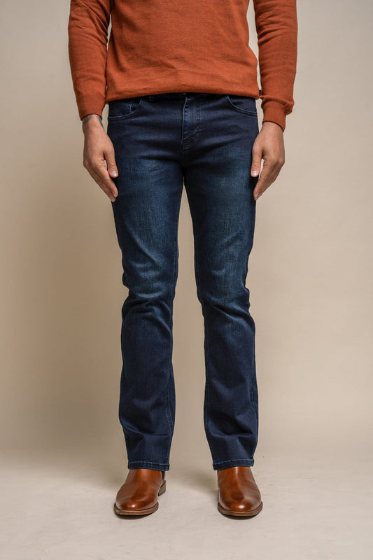 Dempsey Navy Denim Jeans - Jeans - 30S - THREADPEPPER