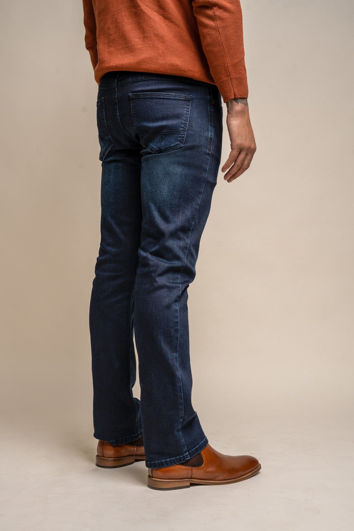 Dempsey Navy Denim Jeans - Jeans - - THREADPEPPER