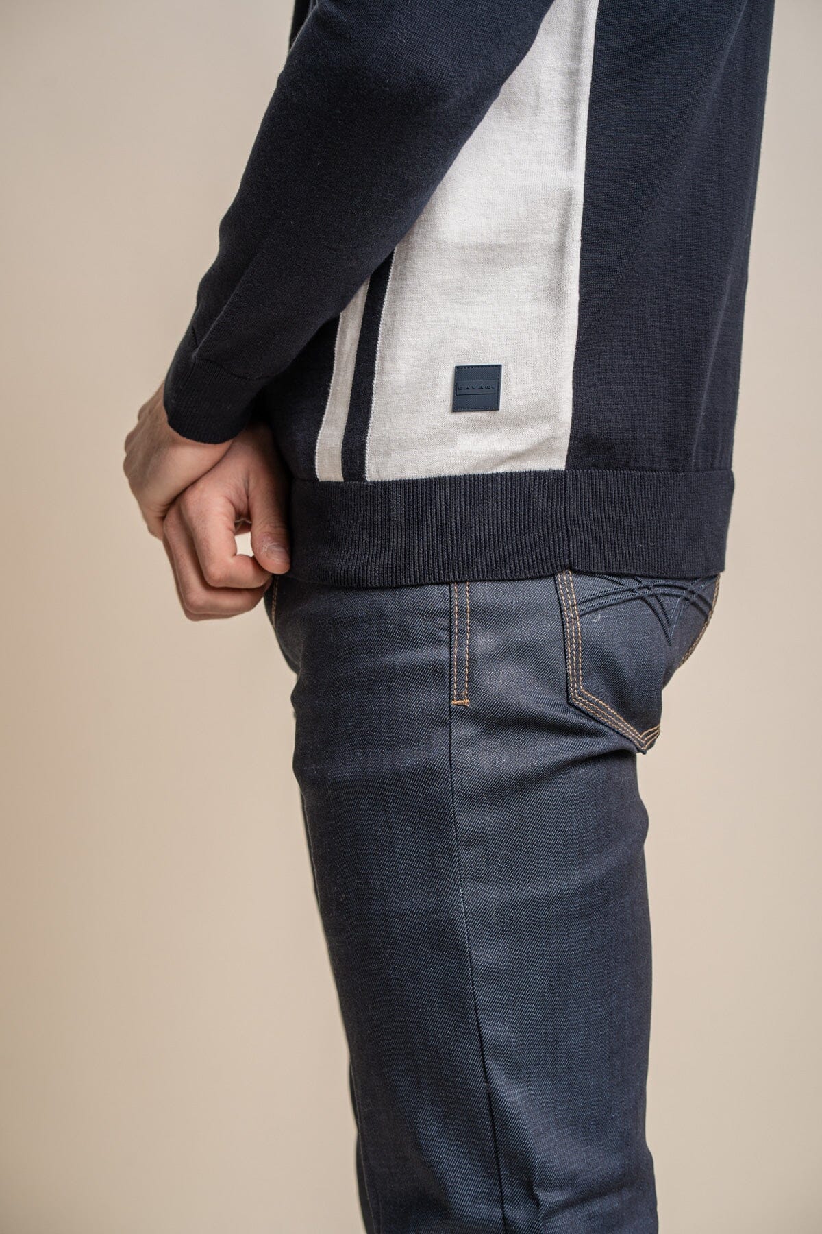 Diablo Navy Quarter Zip Jumper - Jumpers - - THREADPEPPER