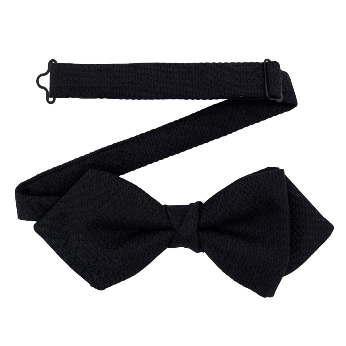 Diamond Point Black Marcella Bow Tie - Formalwear - Pre-Tied 