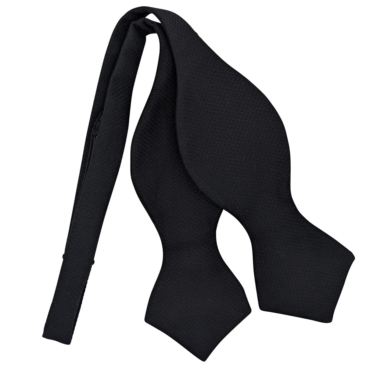 Diamond Point Black Marcella Bow Tie - Formalwear - Self-Tie 