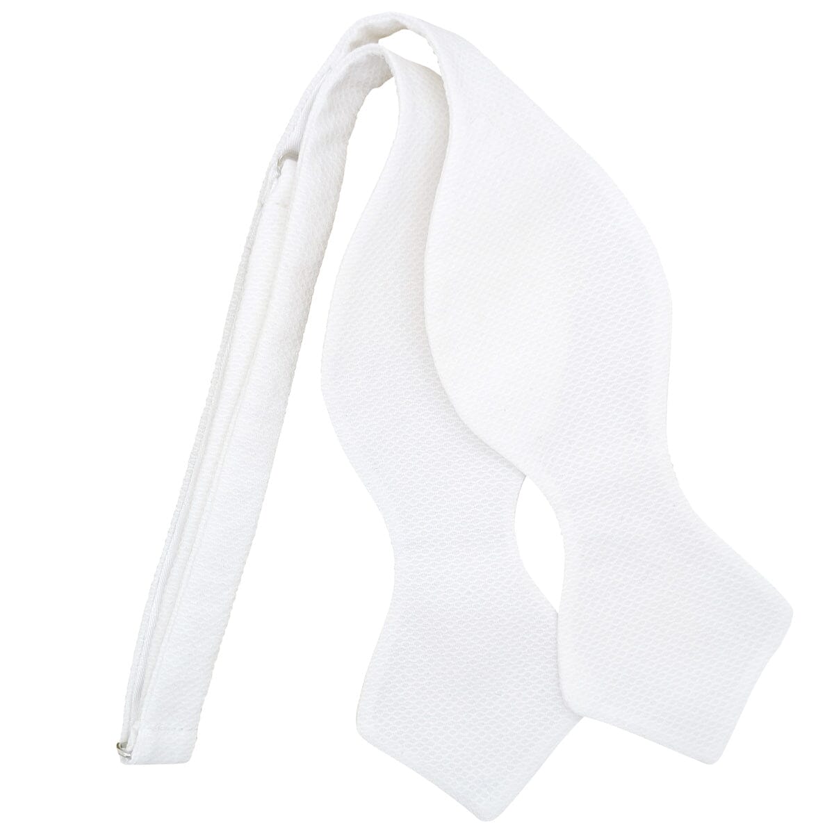 Diamond Point White Marcella Bow Tie - Formalwear - Self-Tie 