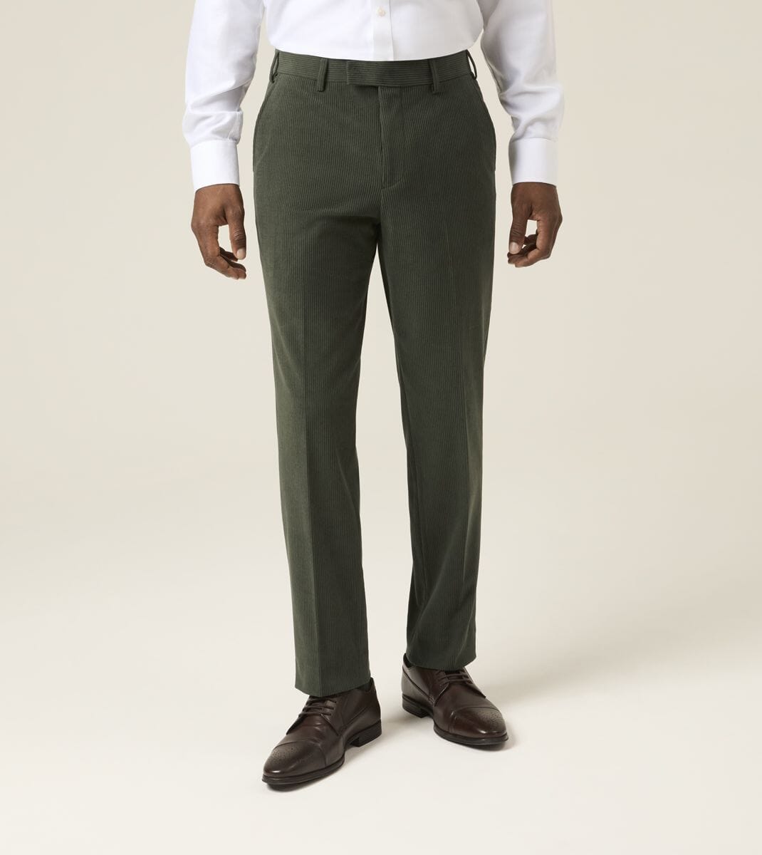 Dorsey Moss Green Corduroy Trousers - Trousers - 30R 