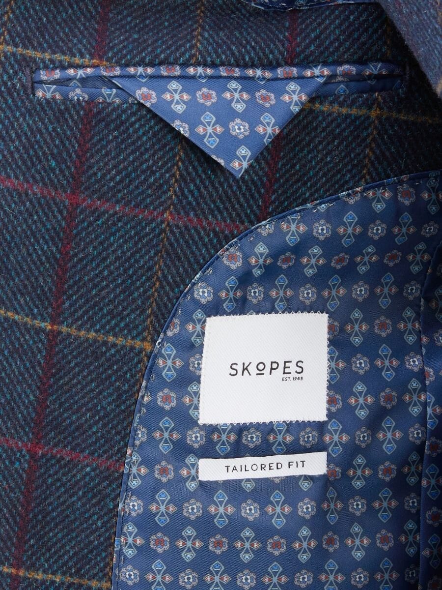 Doyle Navy Check 3 Piece Suit - Suits - 