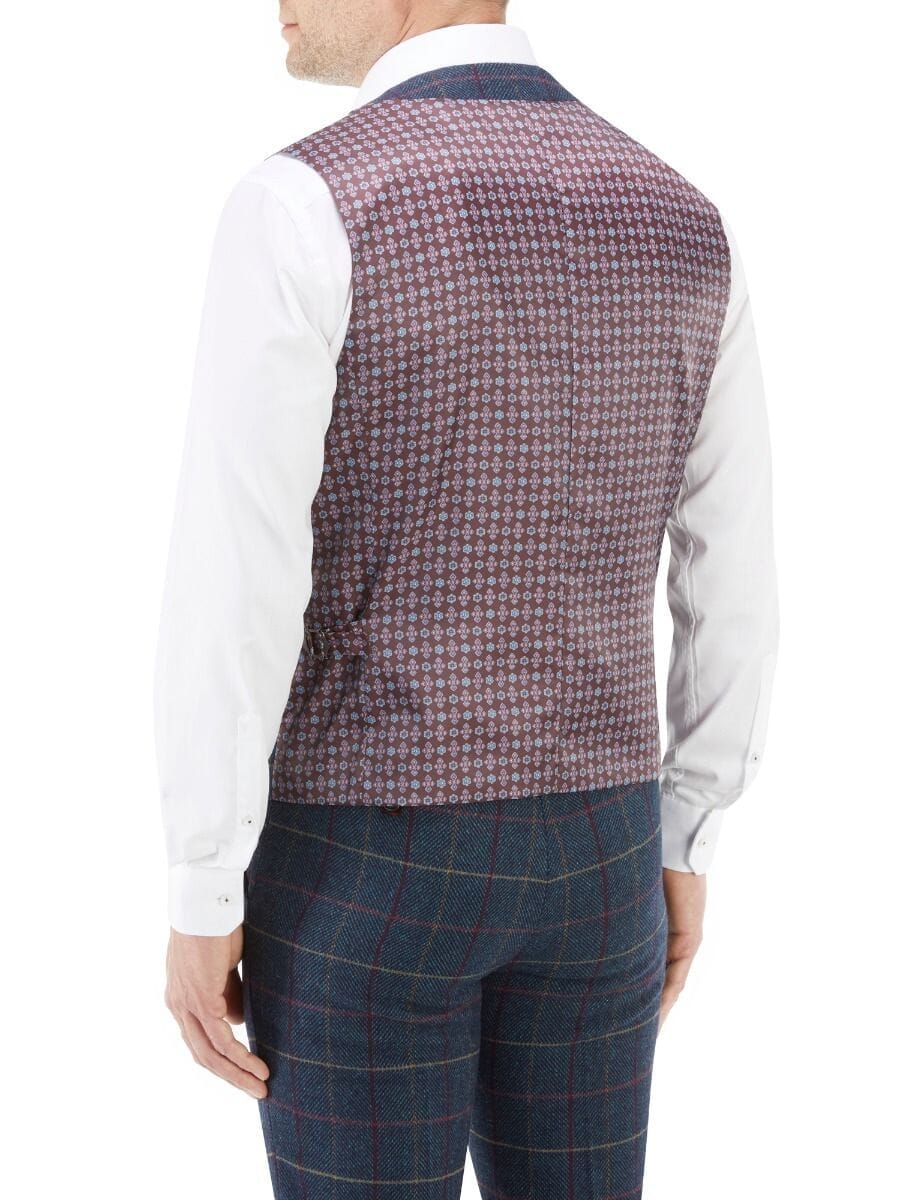 Doyle Navy Check Waistcoat - STOCK CLEARANCE - Waistcoats Sale - 
