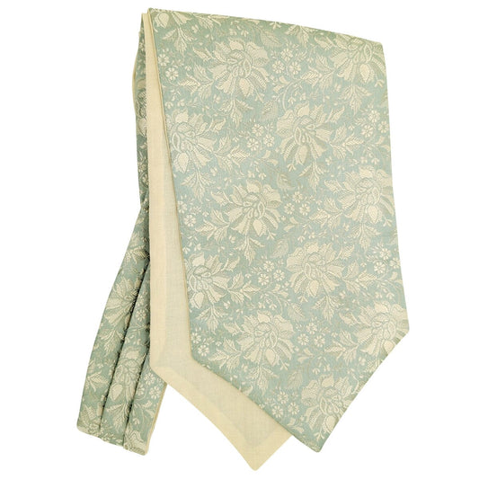 Duck Egg Silk Brocade Cravat - Cravats - 