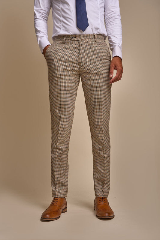 Elwood Houndstooth Check Trousers - Trousers - 28R 