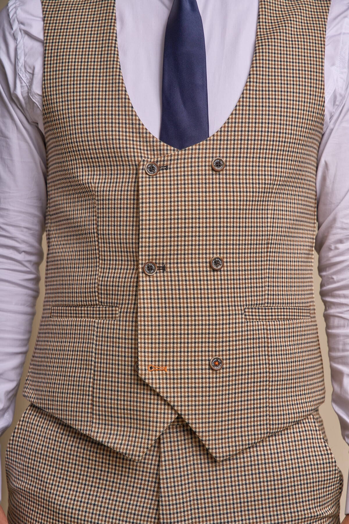 Elwood Houndstooth Check Waistcoat - Waistcoats - 