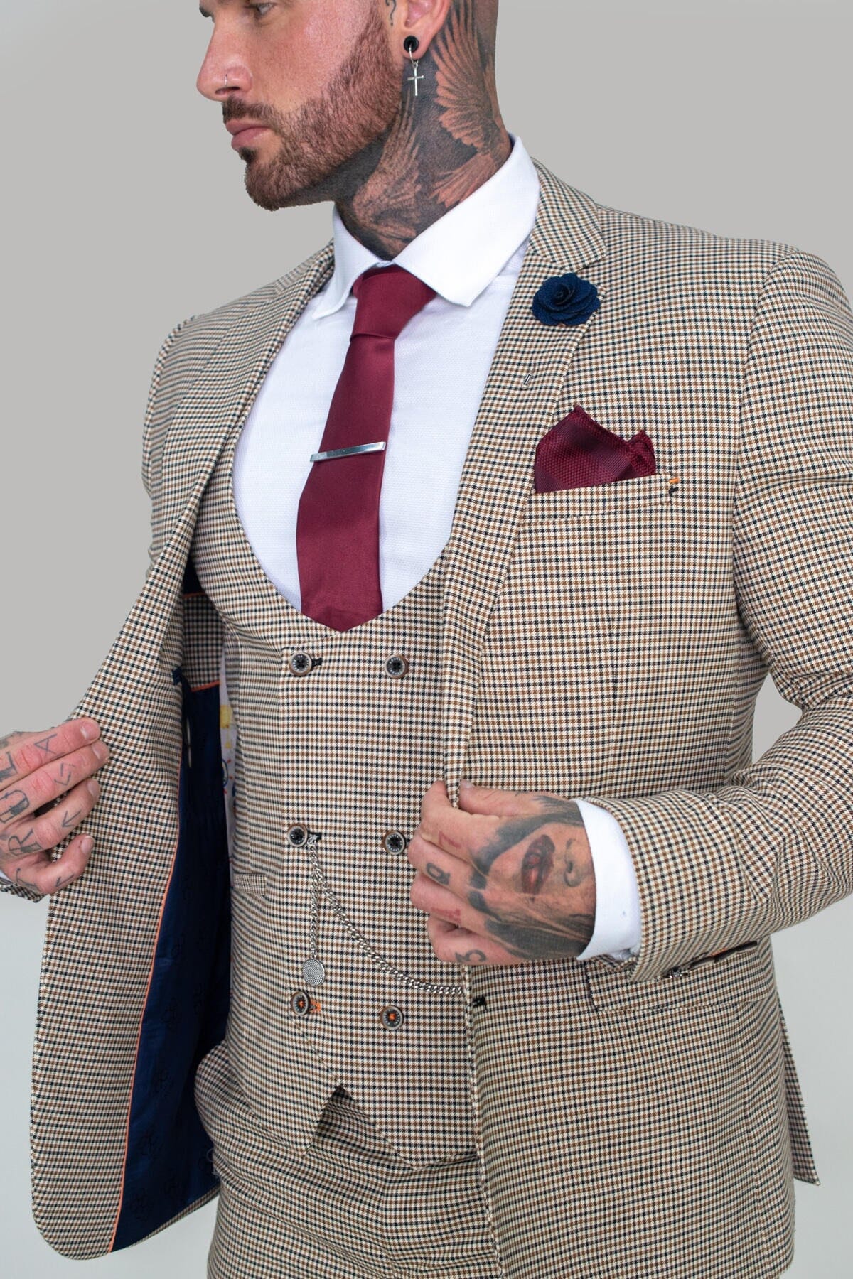 Elwood Houndstooth Suit Swatch - Swatch - 