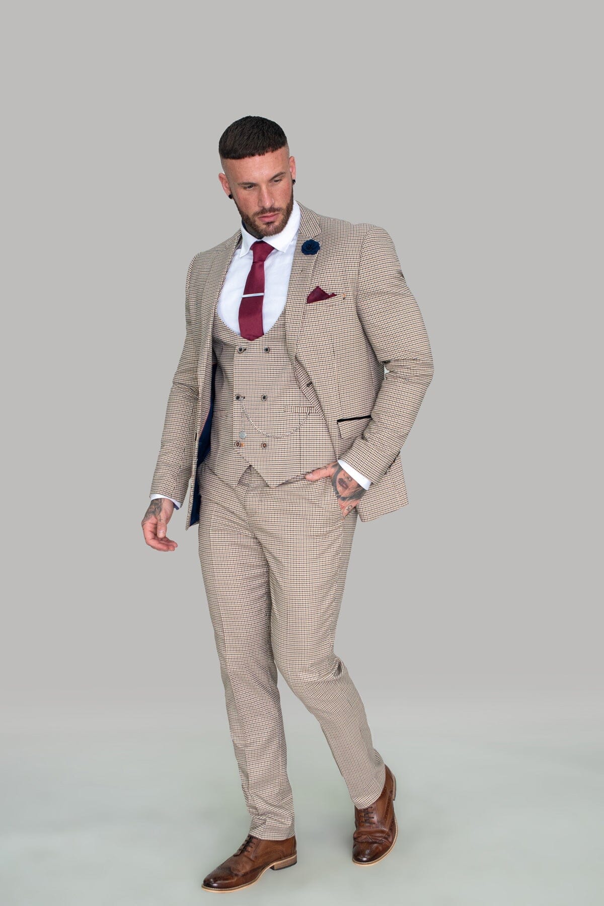 Elwood Houndstooth Suit Swatch - Swatch - 