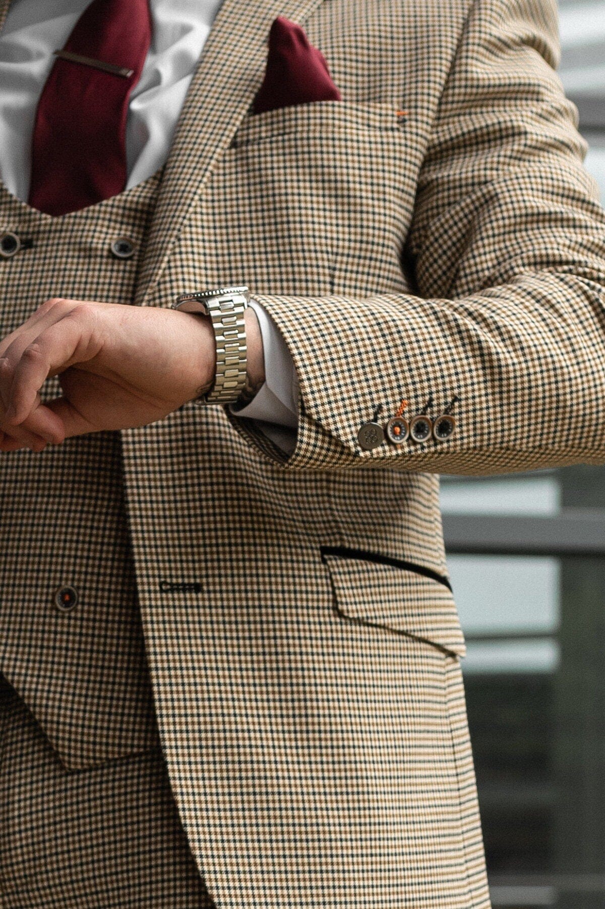 Elwood Houndstooth Suit Swatch - Swatch - 