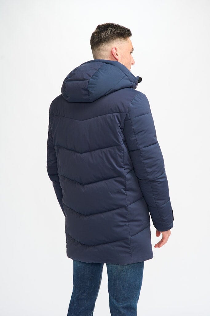 Fabini Navy Puffer Jacket - Coats - 