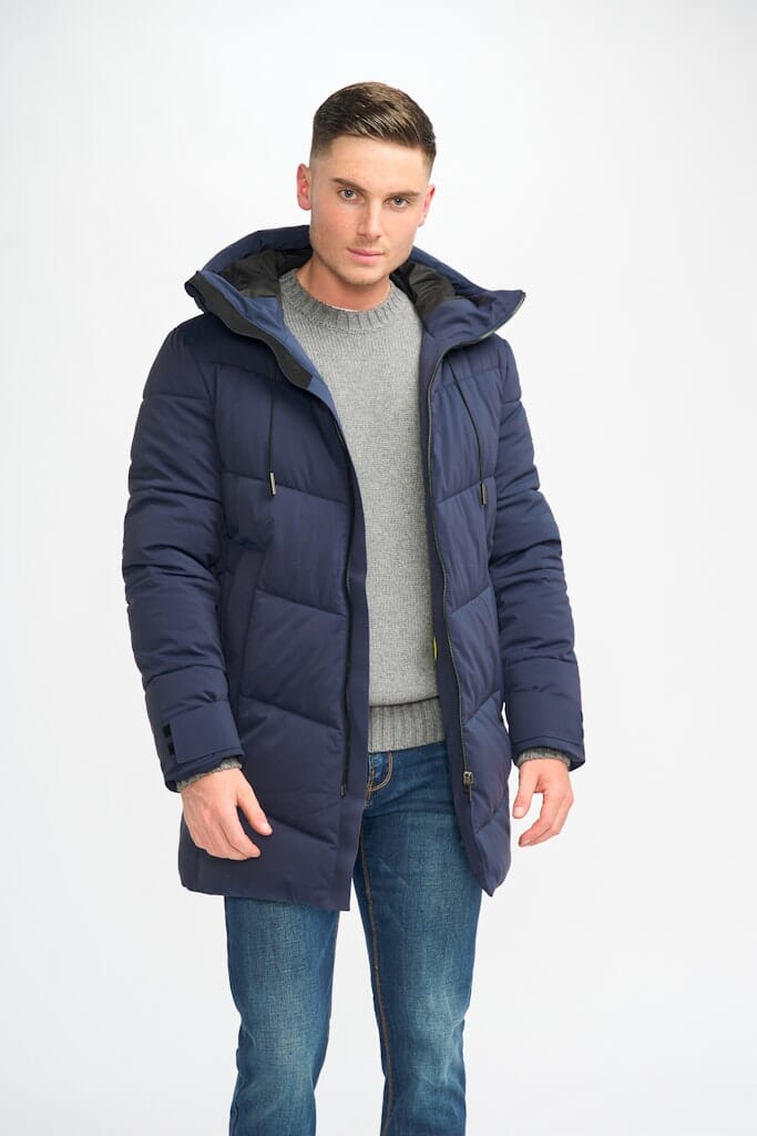 Fabini Navy Puffer Jacket - Coats - 
