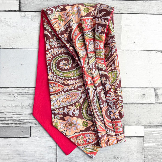 Felix & Florence Burgundy Liberty Silk Cravat - Cravats - 