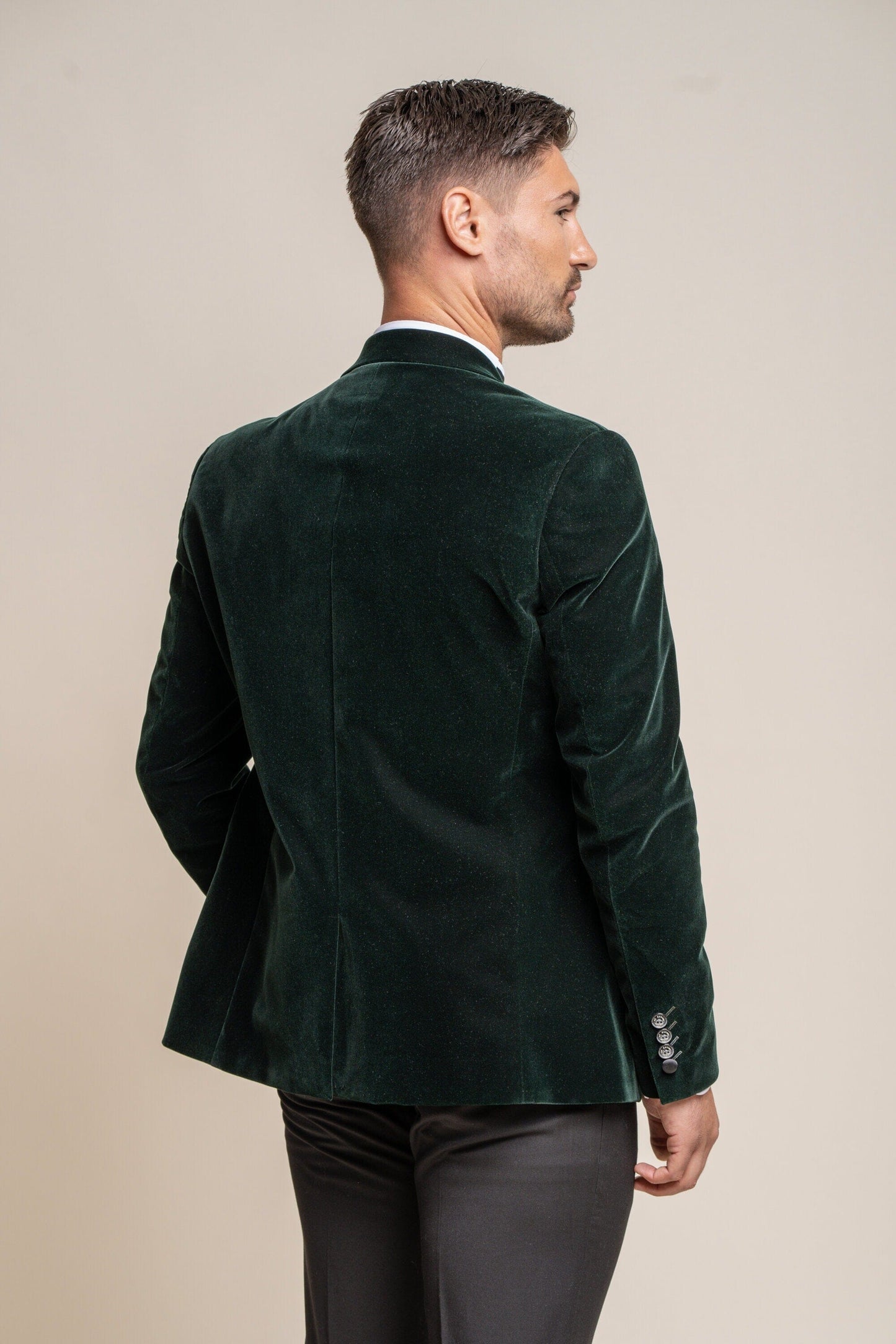 Forest Green Velvet Blazer - STOCK CLEARANCE - Blazers & Jackets Sale - 