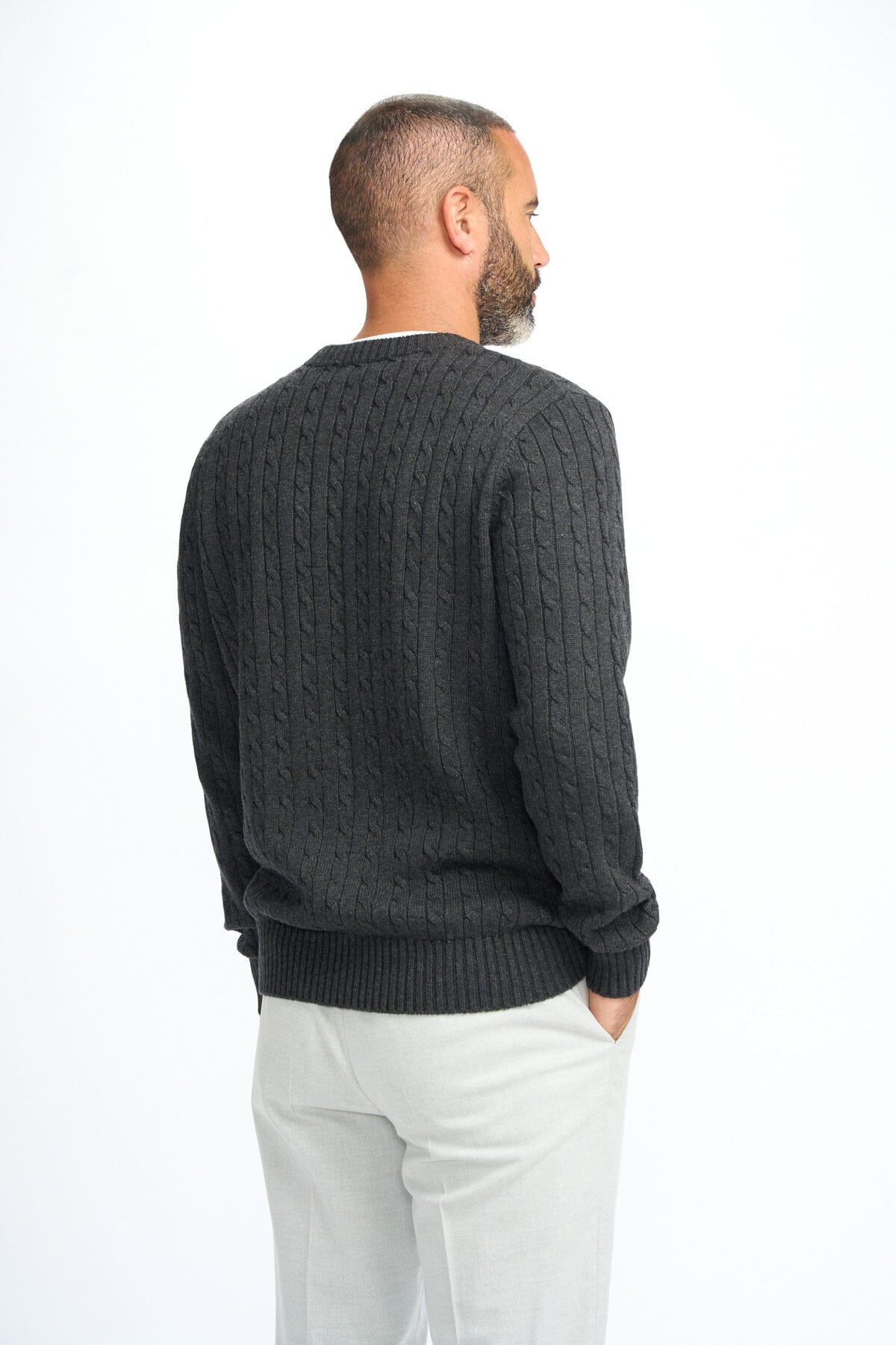 Foston Charcoal Crewneck Jumper - Jumpers - 