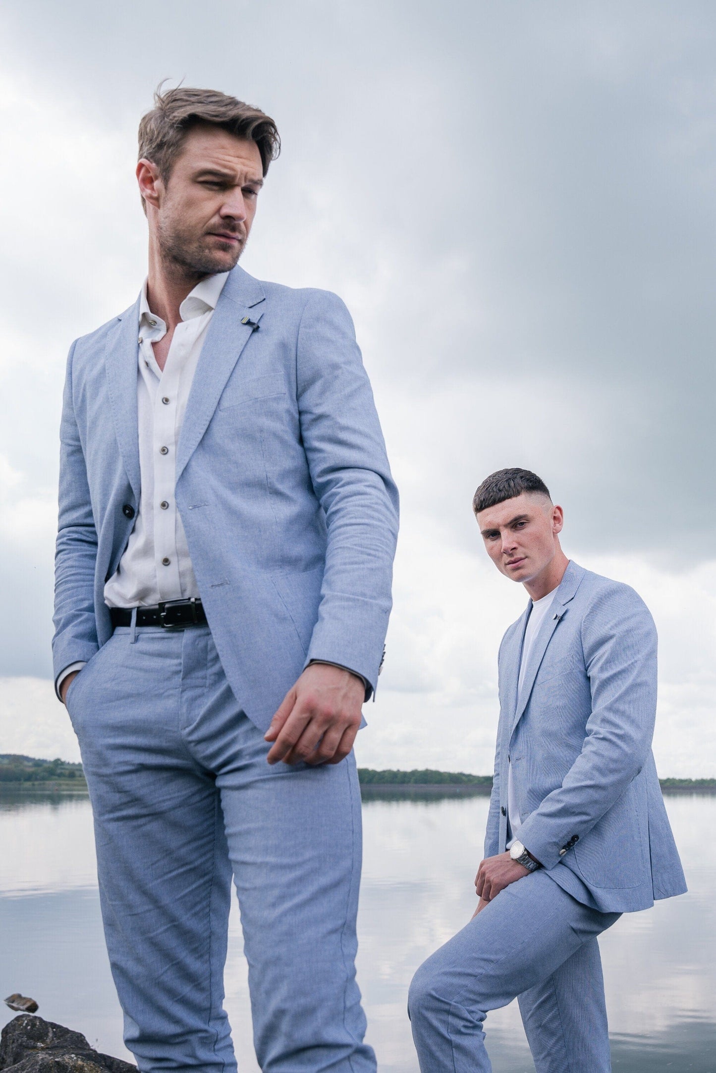 Fredrik Sky Blue Linen Blazer - Blazers & Jackets - 