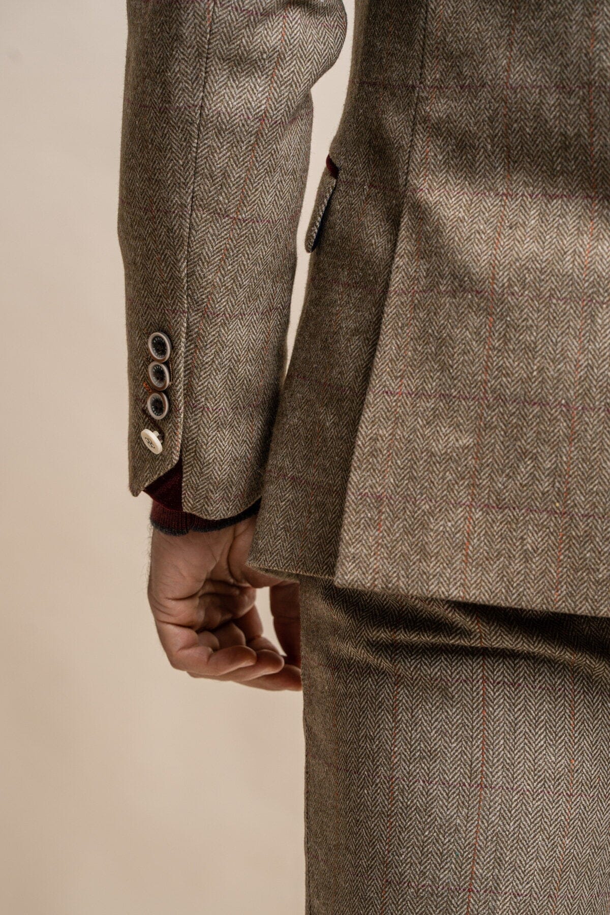 Gaston Sage Tweed Suit Swatch - Swatch - 