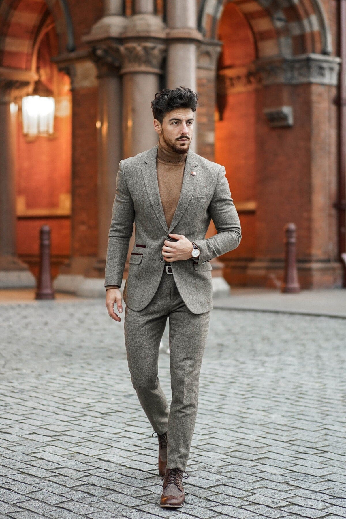 Gaston Sage Tweed Suit Swatch - Swatch - 
