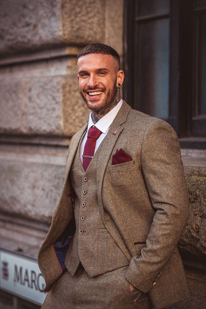 Gaston Sage Tweed Suit Swatch - Swatch - 