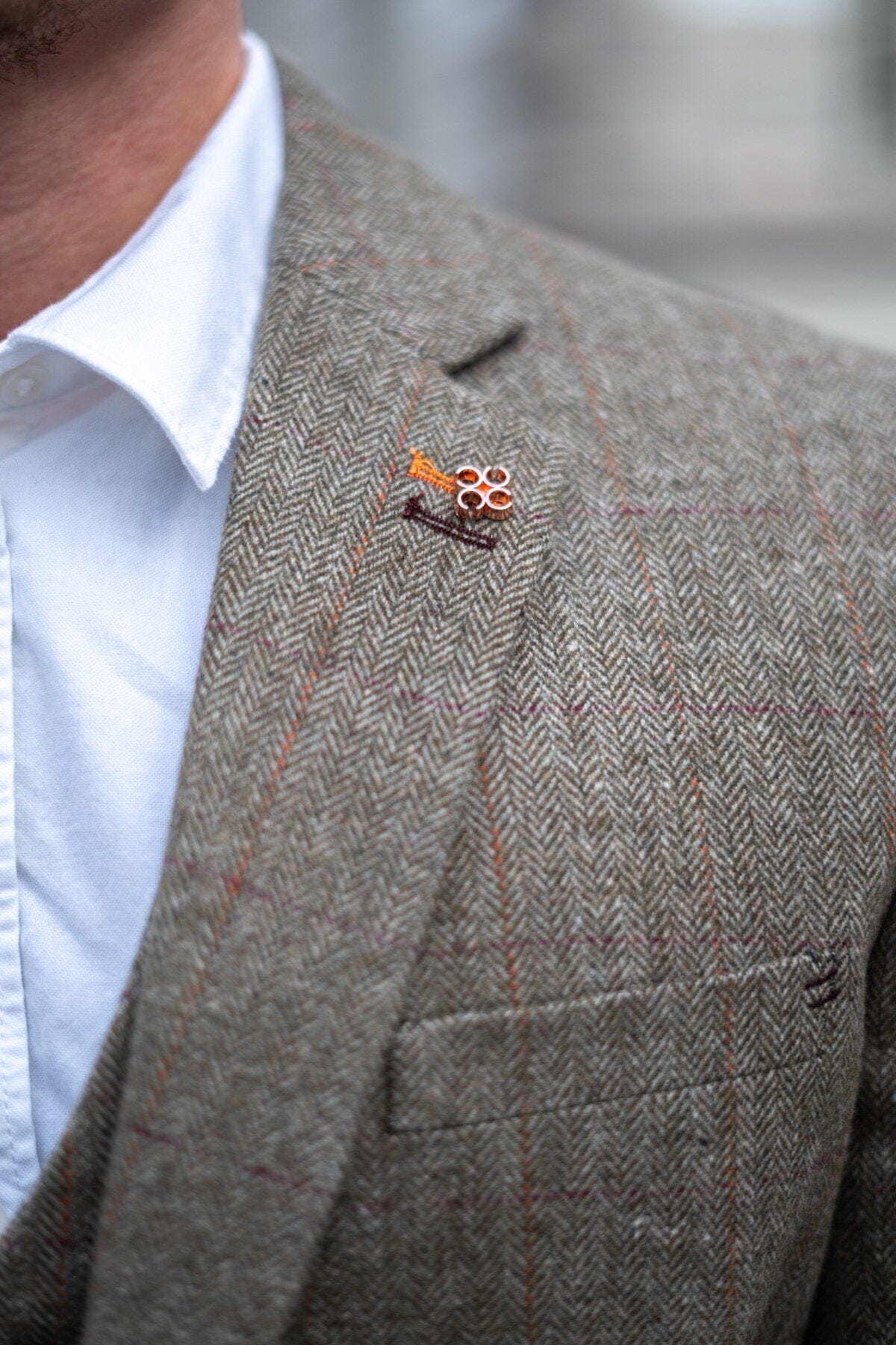 Gaston Sage Tweed Suit Swatch - Swatch - 