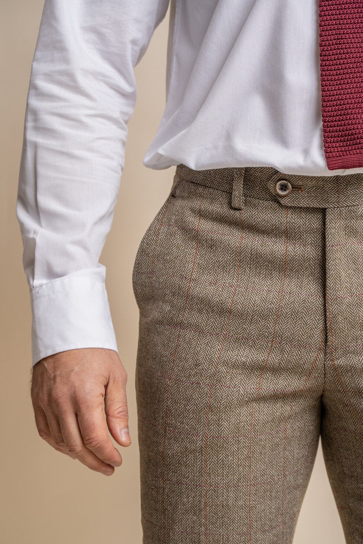 Gaston Sage Tweed Suit Swatch - Swatch - 