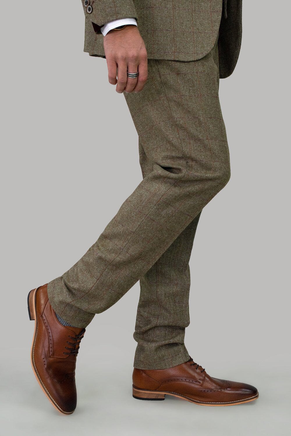 Gaston Sage Tweed Suit Swatch - Swatch - 