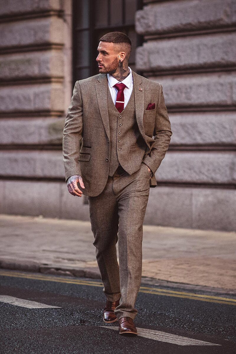Gaston Sage Tweed Suit Swatch - Swatch - 