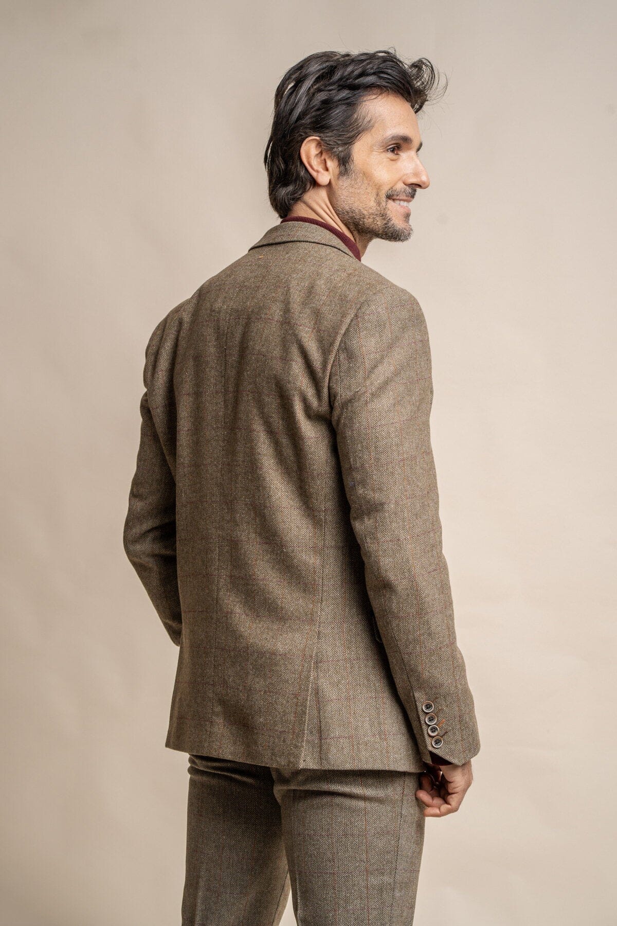 Gaston Sage Tweed Suit Swatch - Swatch - 