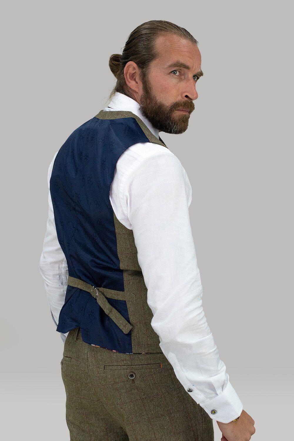 Gaston Sage Tweed Waistcoat - Waistcoats - 