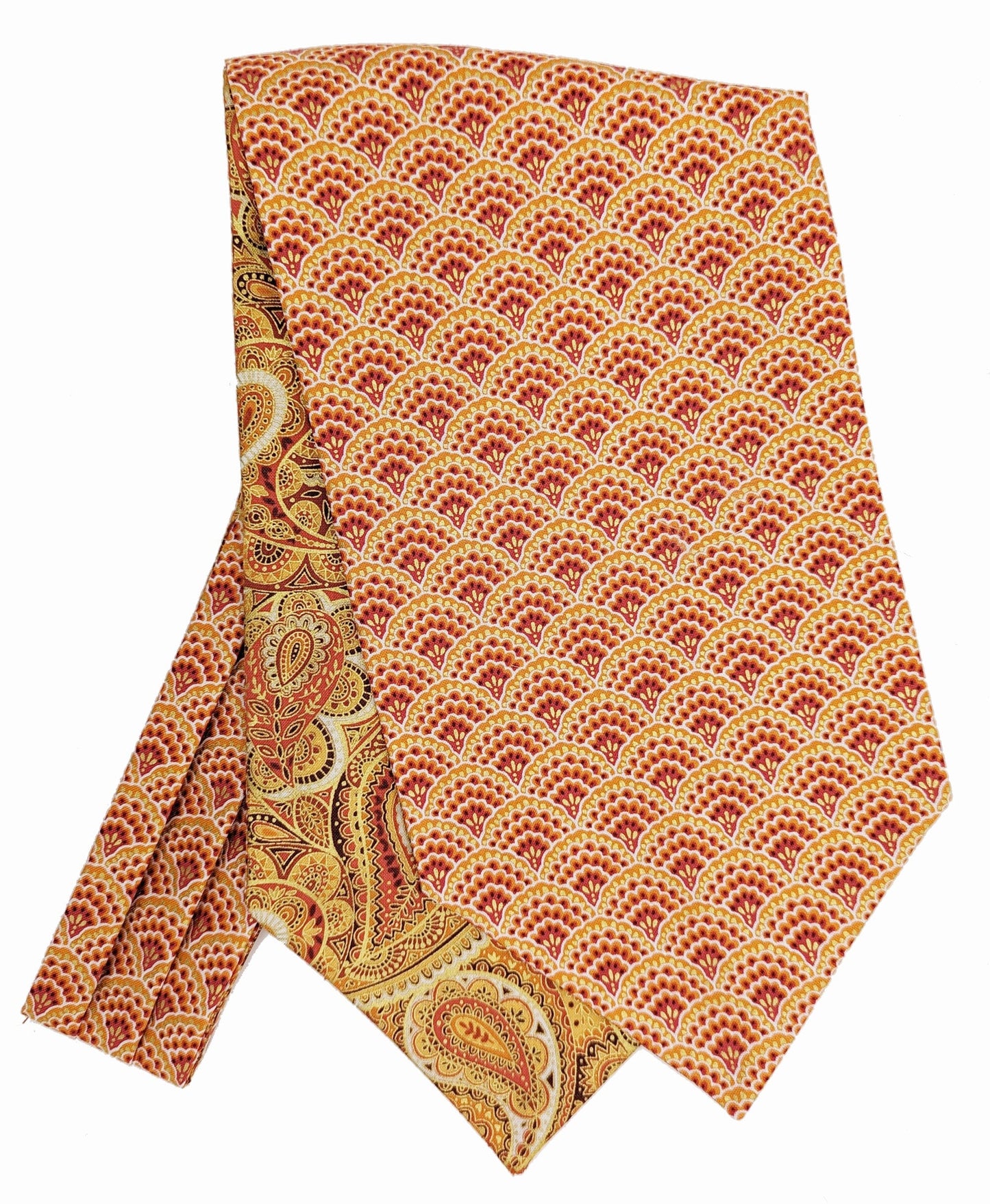 Golden Autumn Paisley Reversible Cravat - LIMITED EDITION - ONLY 6 MADE - Cravats - - THREADPEPPER