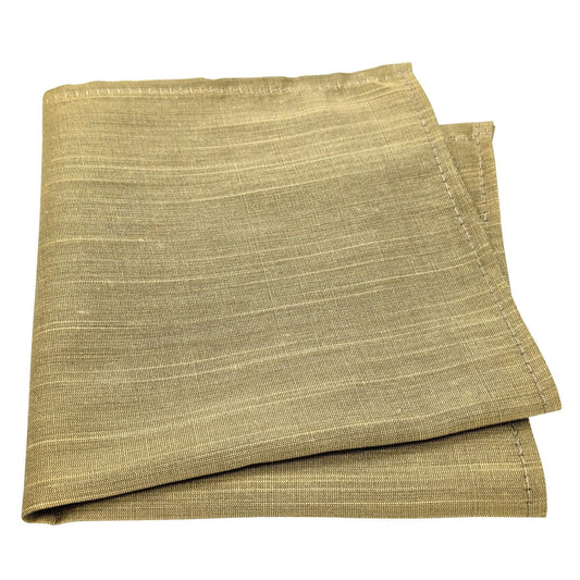 Golden Barley Dupion Pocket Square - Handkerchiefs - 
