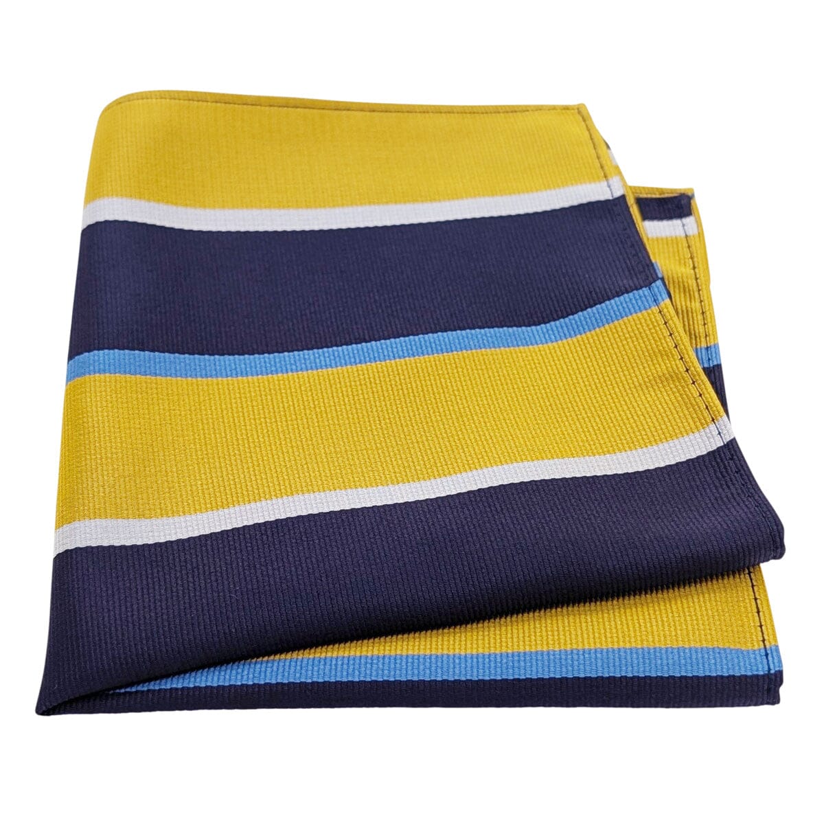 Golden Stripe Pocket Square - Wedding Pocket Square - 